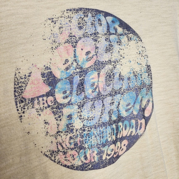 Electric Mayhem Band Distressed Yellow T-Shirt by Time and Tru Size S - Picture 2 of 5